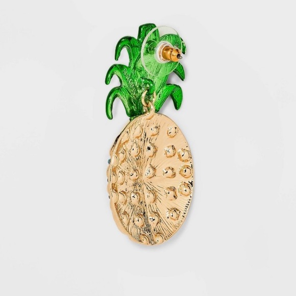 SUGARFIX by BaubleBar Sweet & Spikey Pineapple Earrings. NWT - Picture 3 of 4